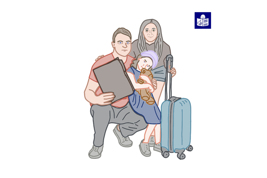 Люди з валізами і папками документів