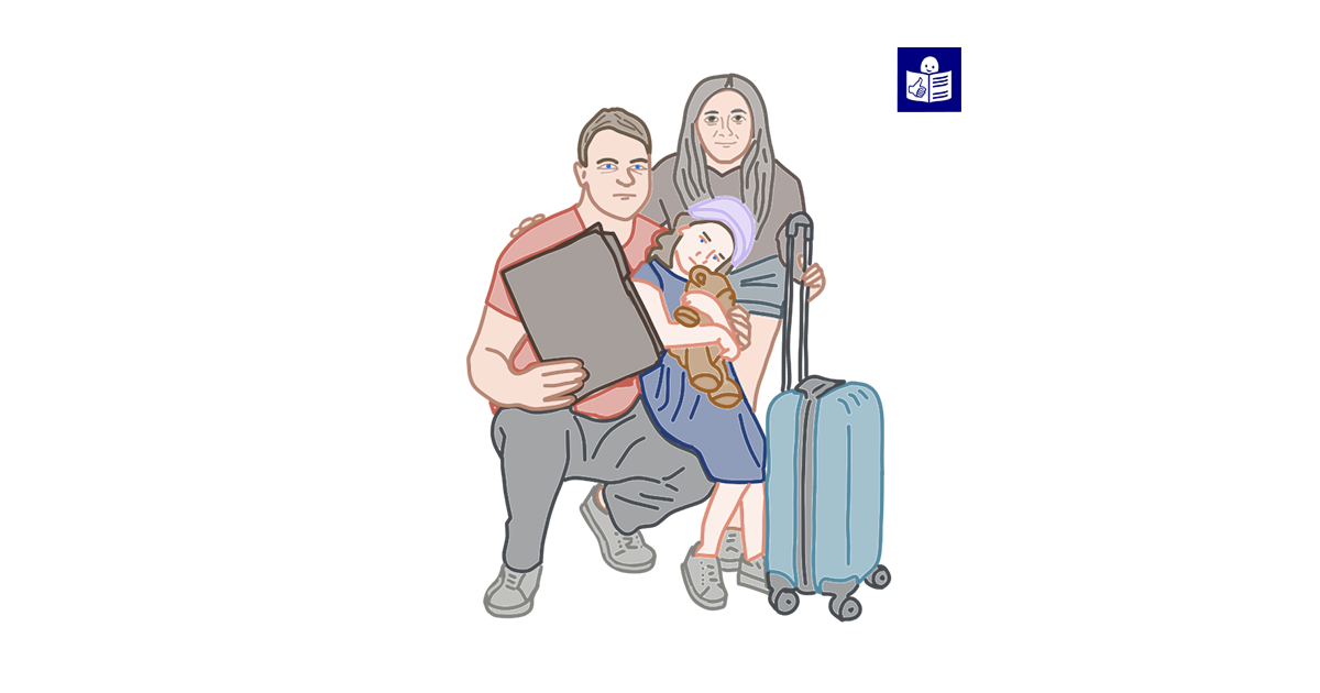 Люди з валізами і папками документів